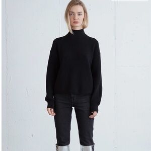 Oak and Fort, Mock Neck Sweater, sand, xxs.